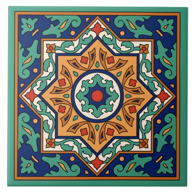 Vintage Malibu Potteries Tile Design (Front)