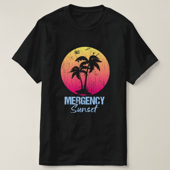 Vintage Malibu Sunset used T-Shirt (Design Front)