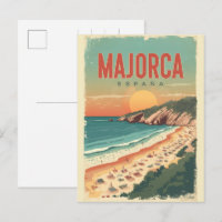 Vintage Mallorcca beach Spain travel souvenirs
