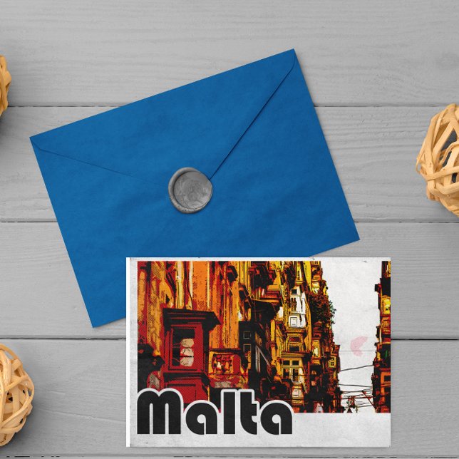 Vintage Malta Travel Postcard (malta vintage postcard)