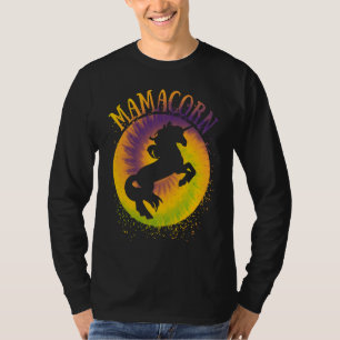 Vintage Mamacorn Mother's Day Tie Dye Unicorn Mom T-Shirt