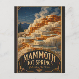 Vintage Mammoth Hot Springs Yellowstone Park Postcard