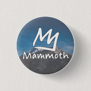 Vintage Mammoth Mountain Ski resort mountains gift 3 Cm Round Badge