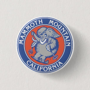 Vintage Mammoth Mountain Ski resort mountains gift 3 Cm Round Badge