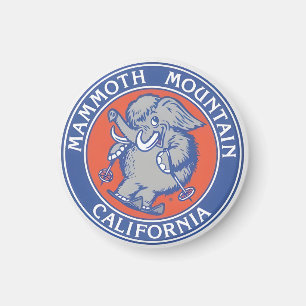 Vintage Mammoth Mountain Ski resort mountains gift Magnet