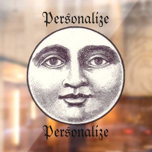 Vintage man in the moon full moon face