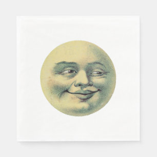 Vintage Man in the Moon Napkin