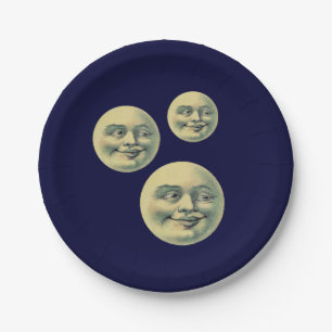 Vintage Man in the Moon Paper Plate