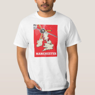 Vintage Manchester Travel Poster T-Shirt