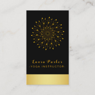 Vintage Mandala Gold Lotus Flower Yoga Holistic Business Card