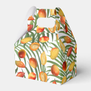 Vintage Mango & Greenery Summer Fruit Pattern Favour Box