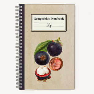 Vintage Mangosteens Personalised Composition Notebook