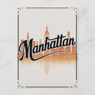 Vintage Manhattan NYC  Postcard