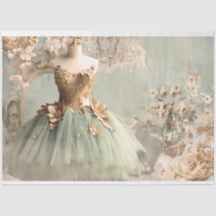 Vintage Mannequin, Mint Green Tutu, Shabby Chic  Tissue Paper