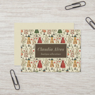 Vintage Mannequins Pattern Business Card