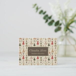 Vintage Mannequins Pattern Business Card