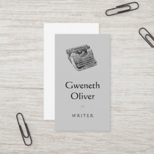 Vintage Manual Typewriter Writer Professional Business Card