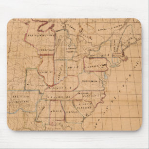 Vintage Manuscript Map of the United States (1820) Mouse Pad