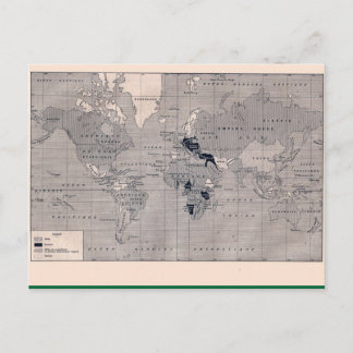 Vintage map, 1920, First World War, Battle fronts Postcard