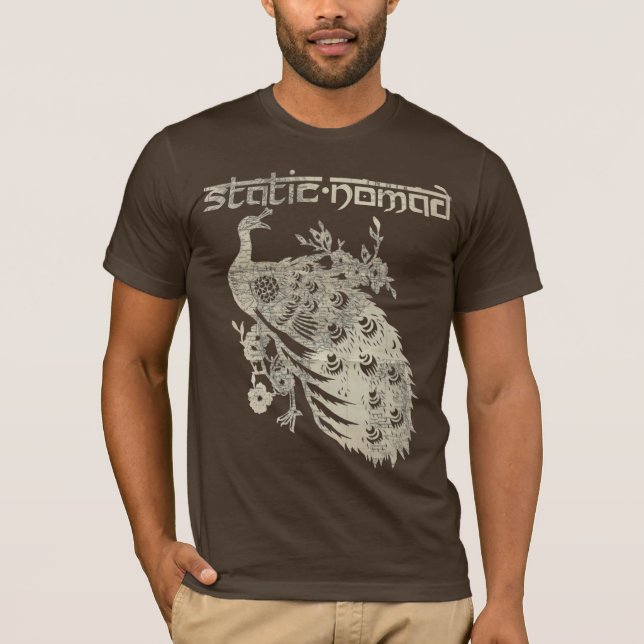 Vintage Map Art - Brown T-Shirt (Front)