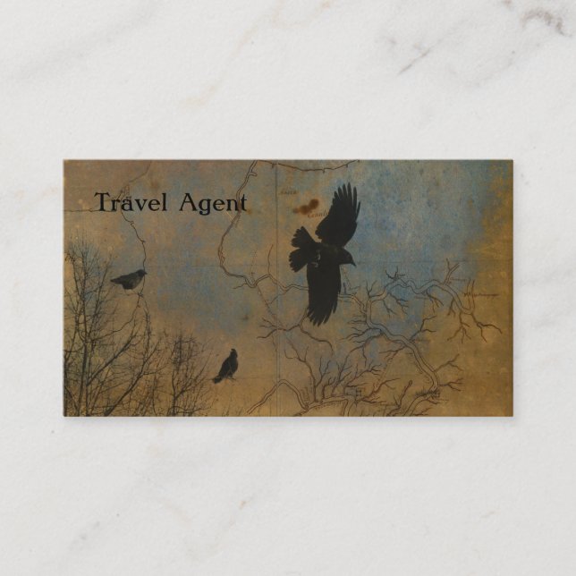 Vintage Map Business Card (Front)