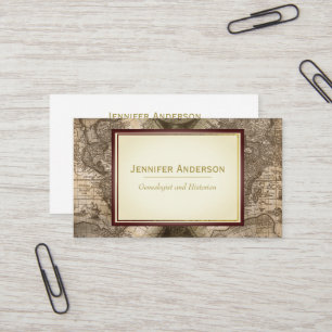 Vintage Map Business Card