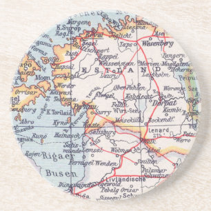 Vintage Map Coaster