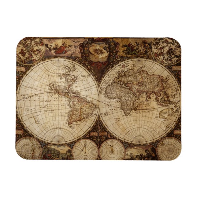 Vintage Map Magnet (Horizontal)