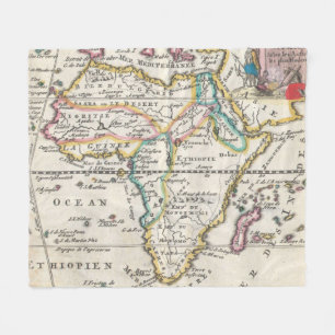 Vintage Map of Africa (1710) Fleece Blanket