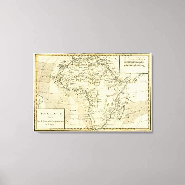 Vintage Map of Africa 2 Canvas Print (Front)