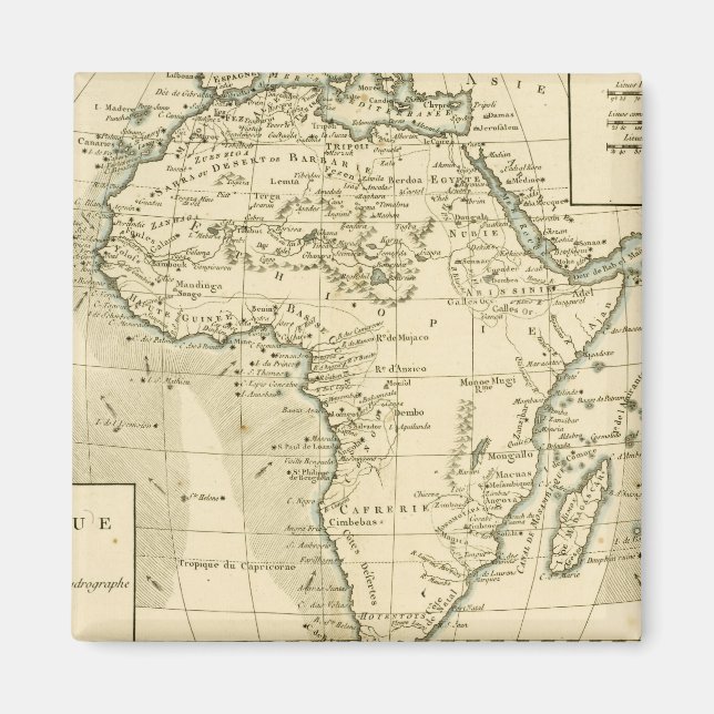 Vintage Map of Africa Magnet (Front)
