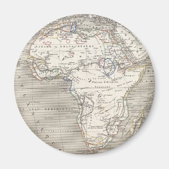 Vintage Map of Africa magnet (Front)