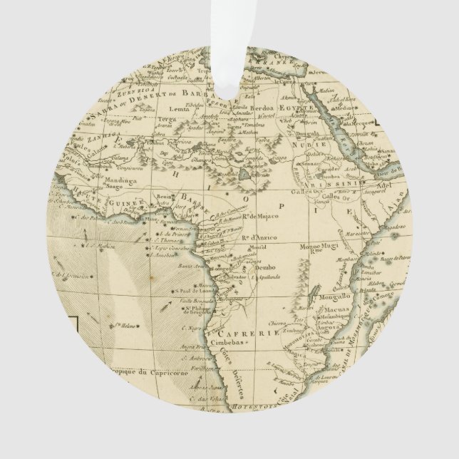 Vintage Map of Africa Ornament (Front)