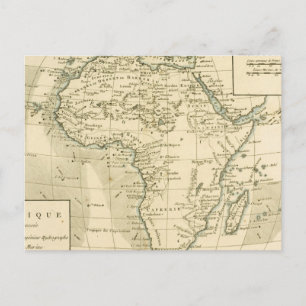 Vintage Map of Africa Postcard