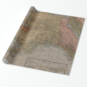 Vintage Map of Alaska (1910) Wrapping Paper