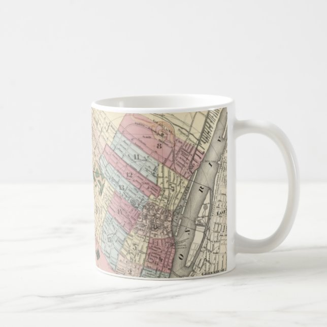 Vintage Map of Albany NY (1874) Coffee Mug (Right)