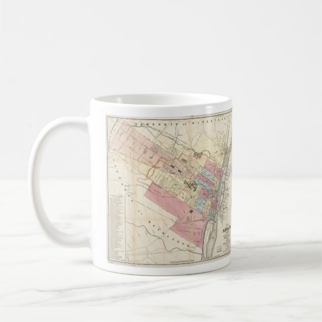 Vintage Map of Albany NY (1874) Coffee Mug (Left)