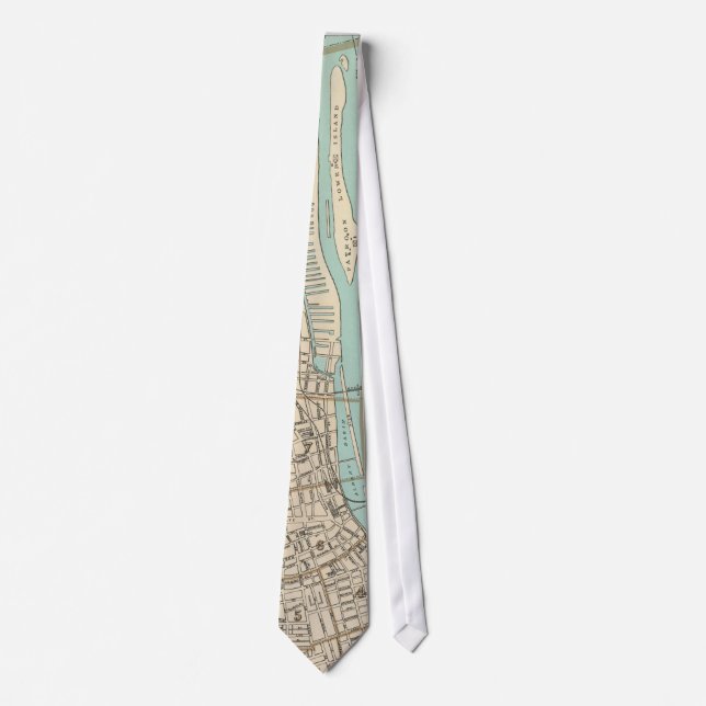Vintage Map of Albany NY (1895) Tie (Front)