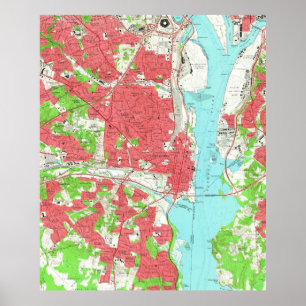 Vintage Map of Alexandria Virginia (1965) Poster
