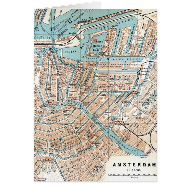 Vintage Map of Amsterdam (1905) (Front)
