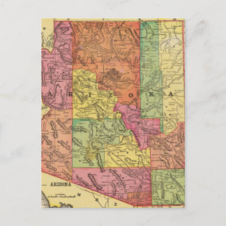 Vintage Map of Arizona (1909) Postcard