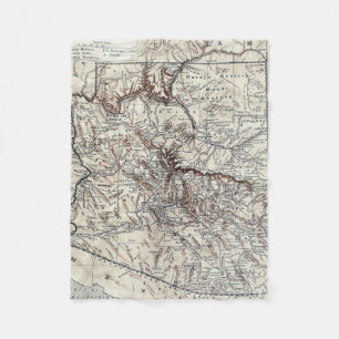 Vintage Map of Arizona (1911) Fleece Blanket