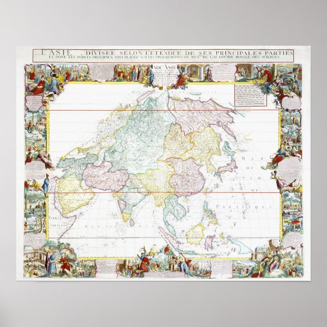 Vintage Map of Asia | 1786 Poster (Front)