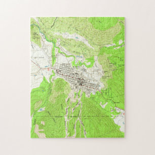 Vintage Map of Aspen Colorado (1960) Jigsaw Puzzle