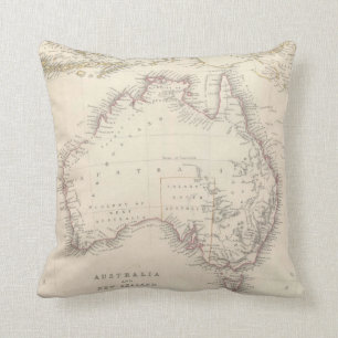 Vintage Map of Australia (1848) Cushion