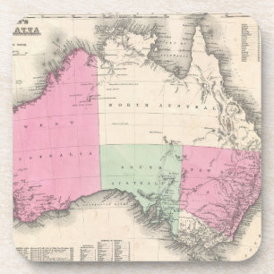 Vintage Map of Australia (1862) Coaster
