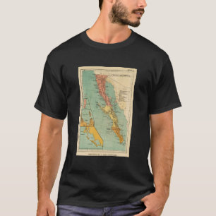 Vintage Map of Baja California (1899) T-Shirt