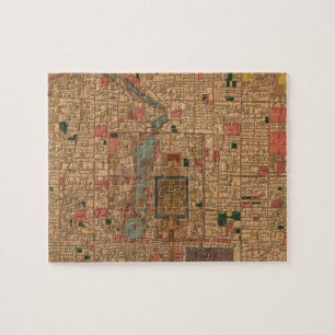 Vintage Map of Beijing China (1914) Jigsaw Puzzle
