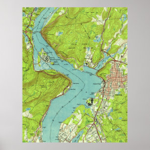 Vintage Map of Beijing New York (1947) Poster