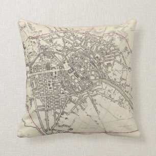 Vintage Map of Berlin (1833) Cushion